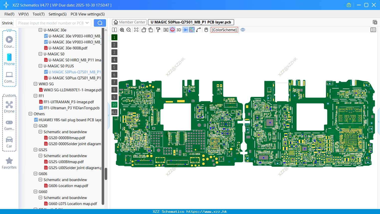 Huawei U MAGIC 50Plus-Q7501_MB_P1 PCB Layer
